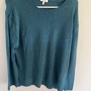 Ella Moss Teal Scoopneck Knit Sweater